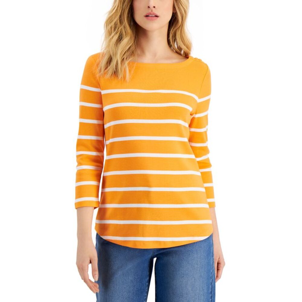 Charter Club Striped Cotton Top